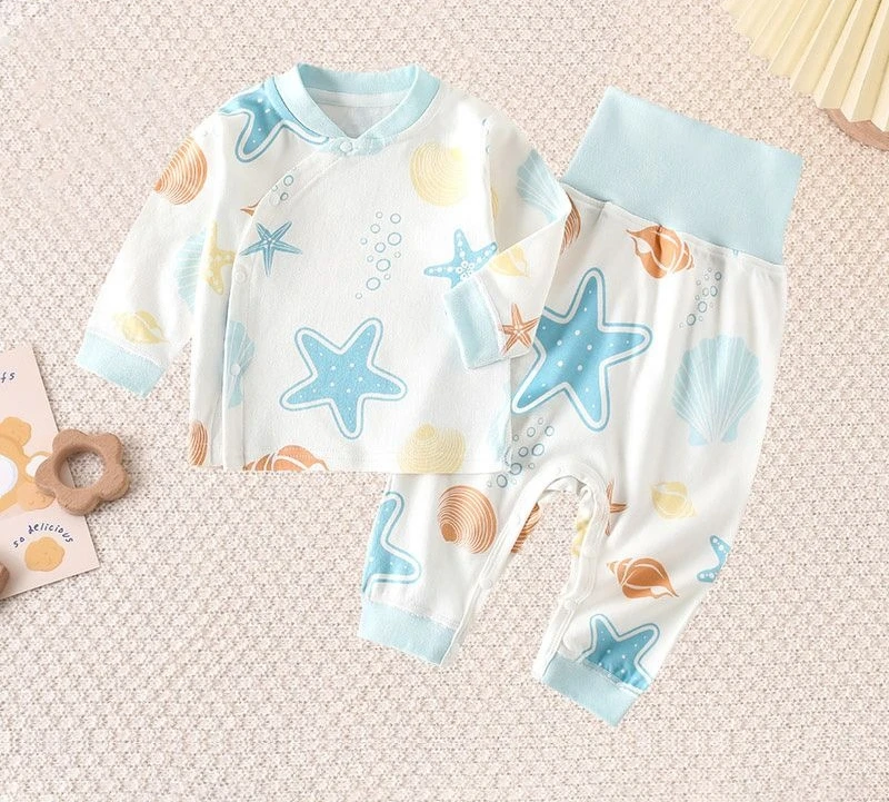 

Baby Cotton Underwear Set High Waist Belly Protector Pants Boys Girls Base Underwear Spring Fall Set