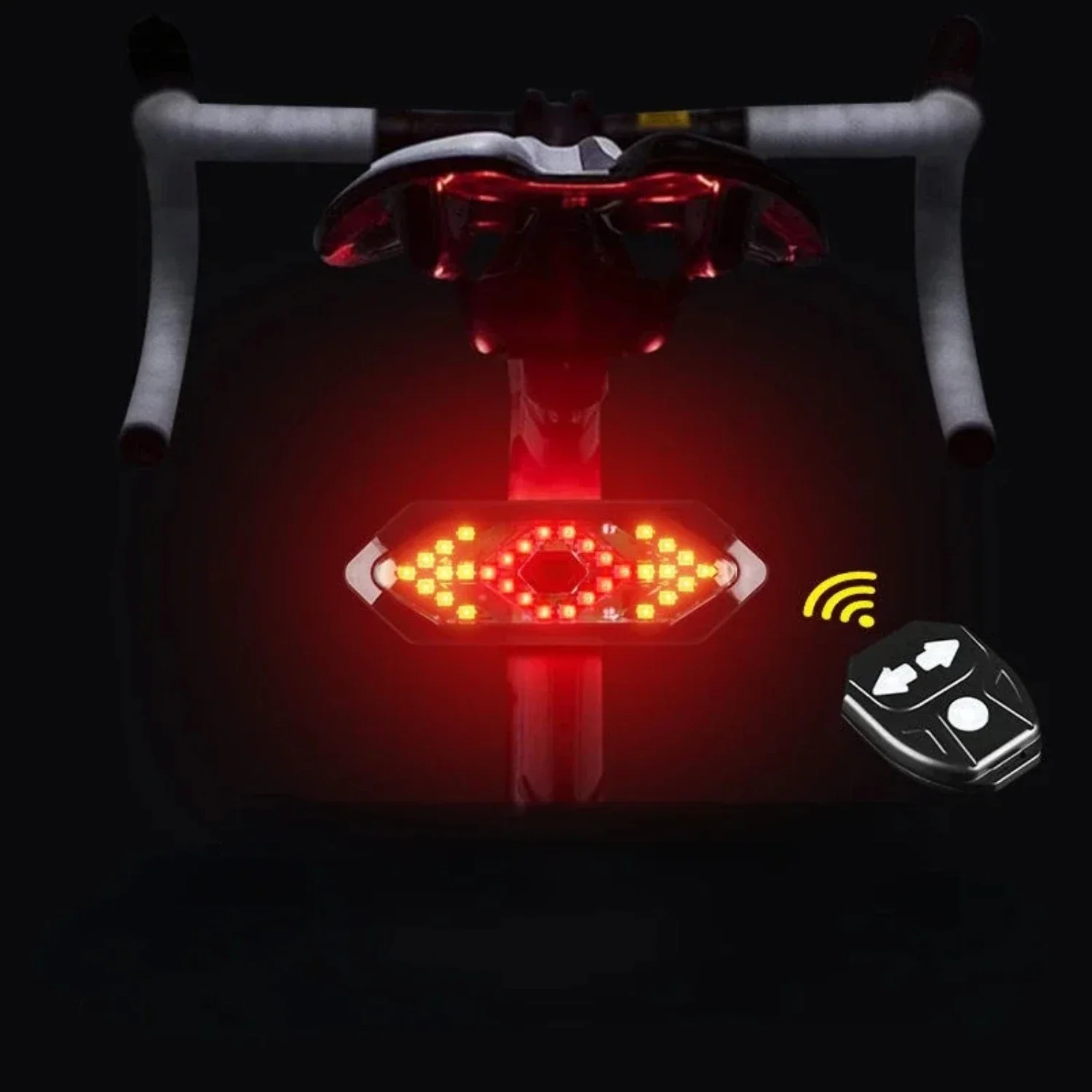 

Bike Rear Lamp Wireless Remote Smart Turn Signal Lights Bicycle Taillight Easily Installation Bicycle Parts