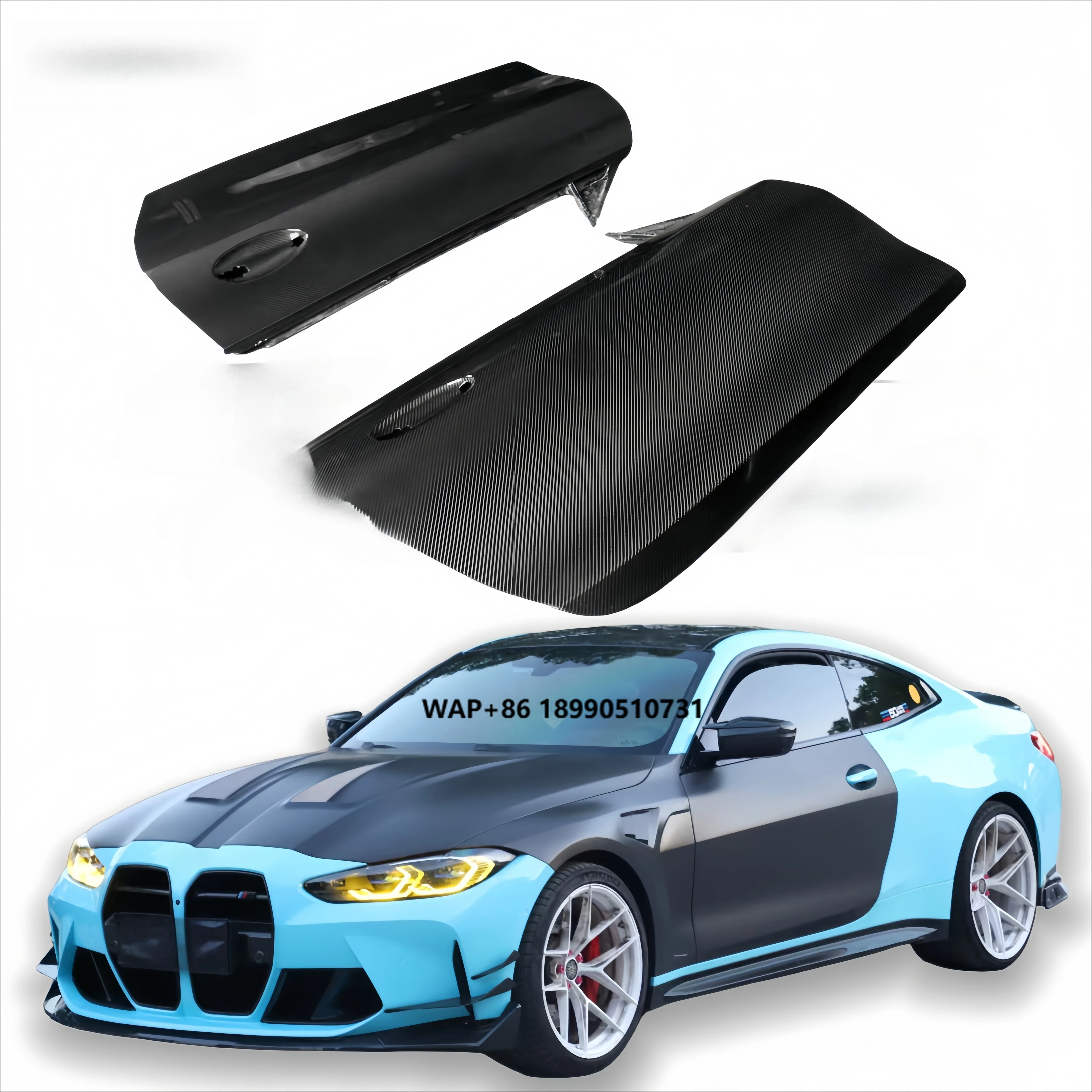 2022 لـ M4 G82 G83 G22 مجموعات هيكل السيارة لوحات أبواب من ألياف الكربون الجافة مشربة مسبقًا