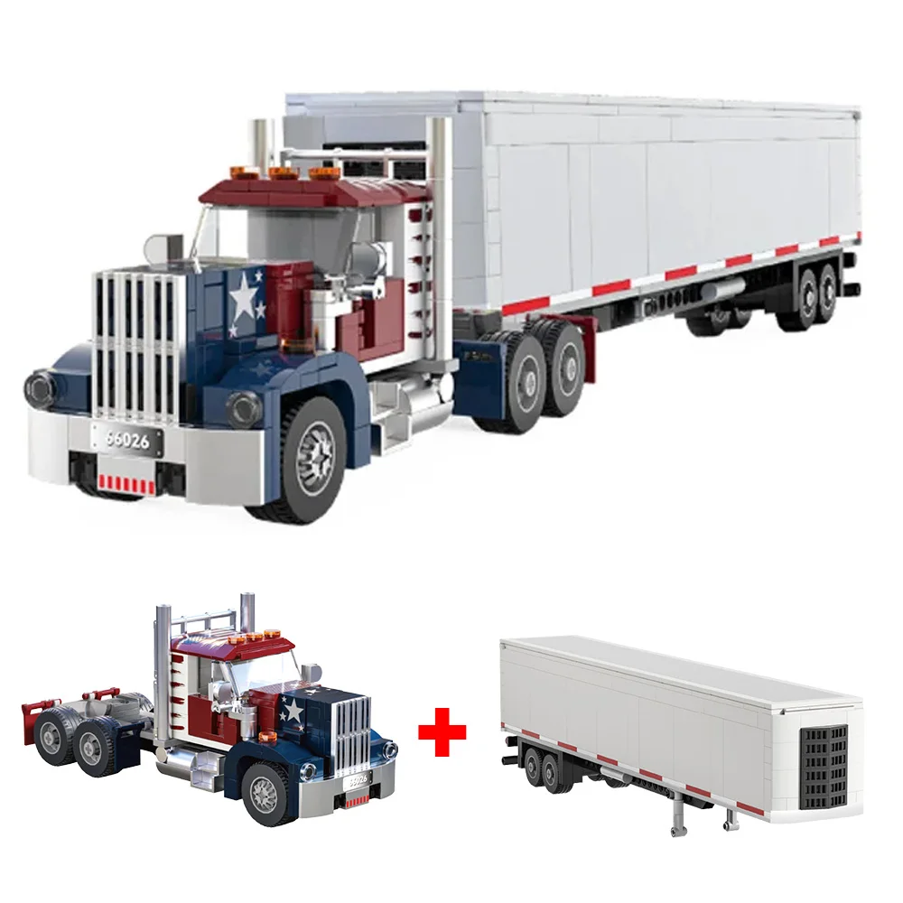 

Creative 2-in-1 European Truck Model Fuel Tanker Trailer Building Set Engineering Vehicle with STEM Learning Kids DIY Assembly