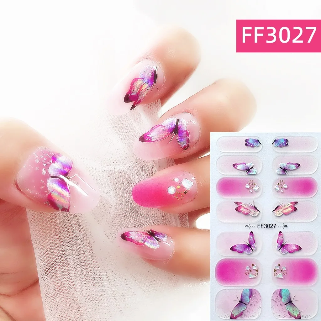 

MEBIS Nail Stickers FF Nobake Gel 5D Nail Sticker Full Sticker Nail Art Sticker Japanese And Korean Wind Waterproof Imitation Dr