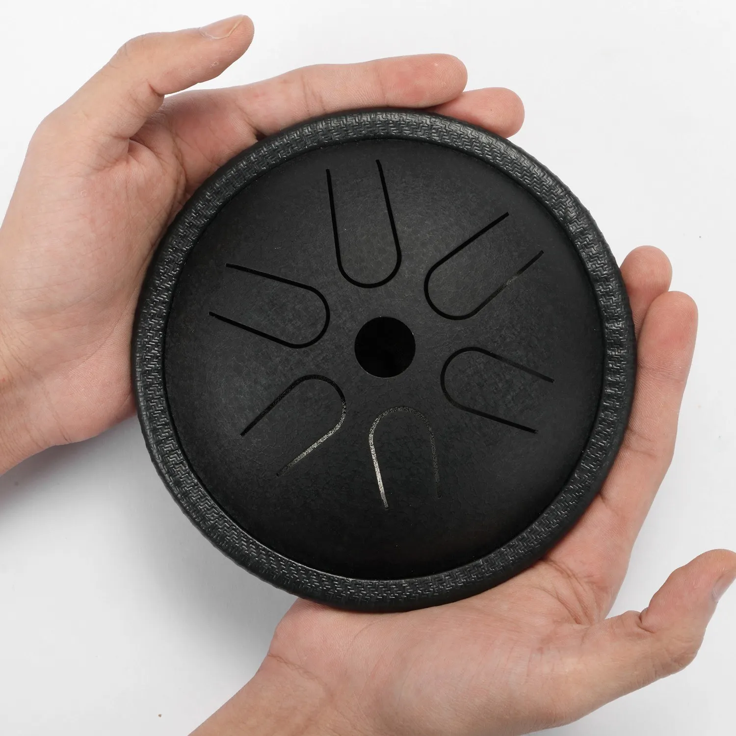 5.5 Inches Mini Steel Tongue Drum 6 Notes Handpan Drum Steel Pocket Drum Percussion Instrument with Mallets Carry Bag for Medita view 4