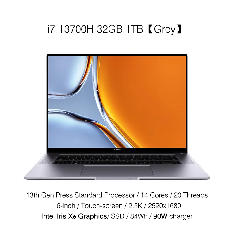 2023 Huawei MateBook 16S แล็ปท็อป i9-13900H/i7-13700H/i5-13500H 16GB/32GB เน็ตบุ๊ก1TB 16นิ้วคอมพิวเตอร์หน้าจอสัมผัส2.5K 135W