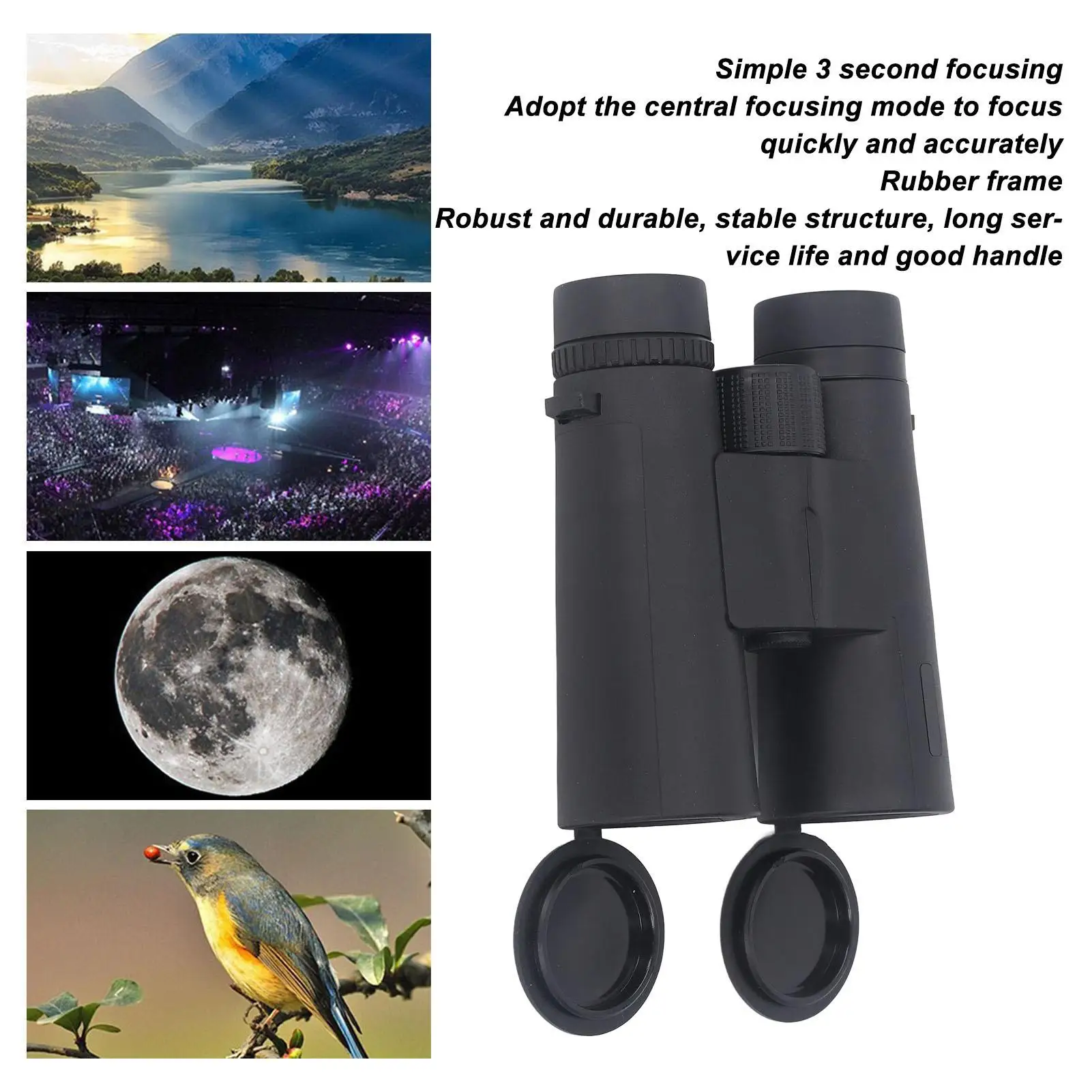 12x42 HD Binoculars with BAK7 Prism for adults - Ideal for Bird Watching, Concerts, and Outdoor Travel