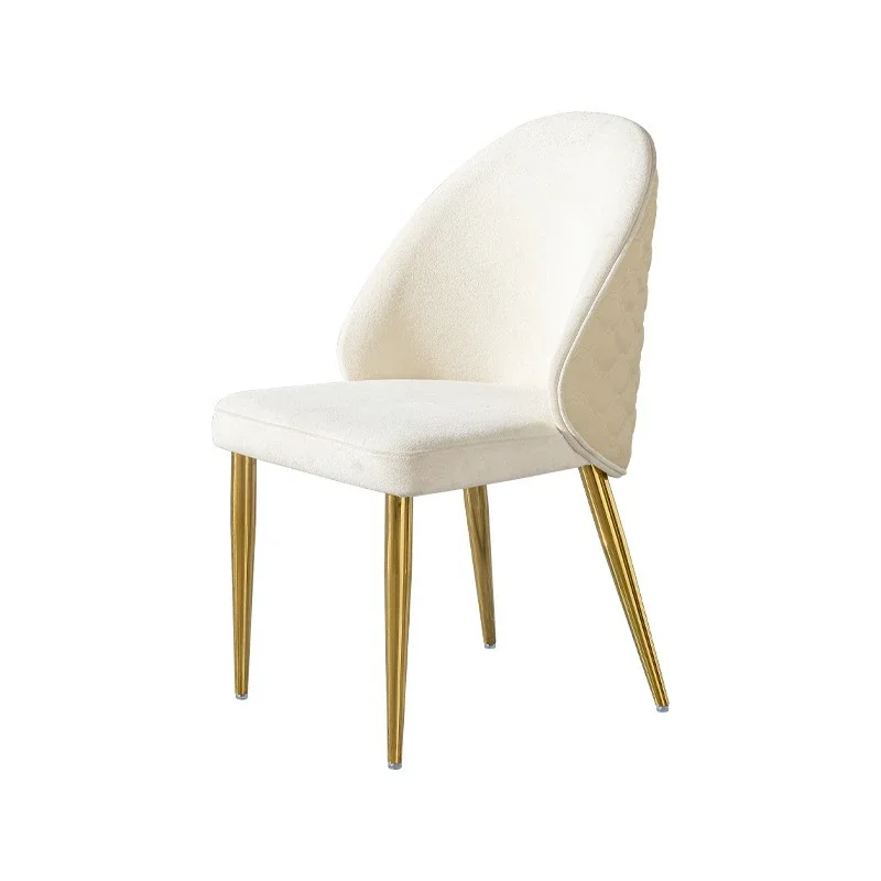

Italian light luxury dining chair household high-end stainless steel chair buckle back chair sales department restaurant model