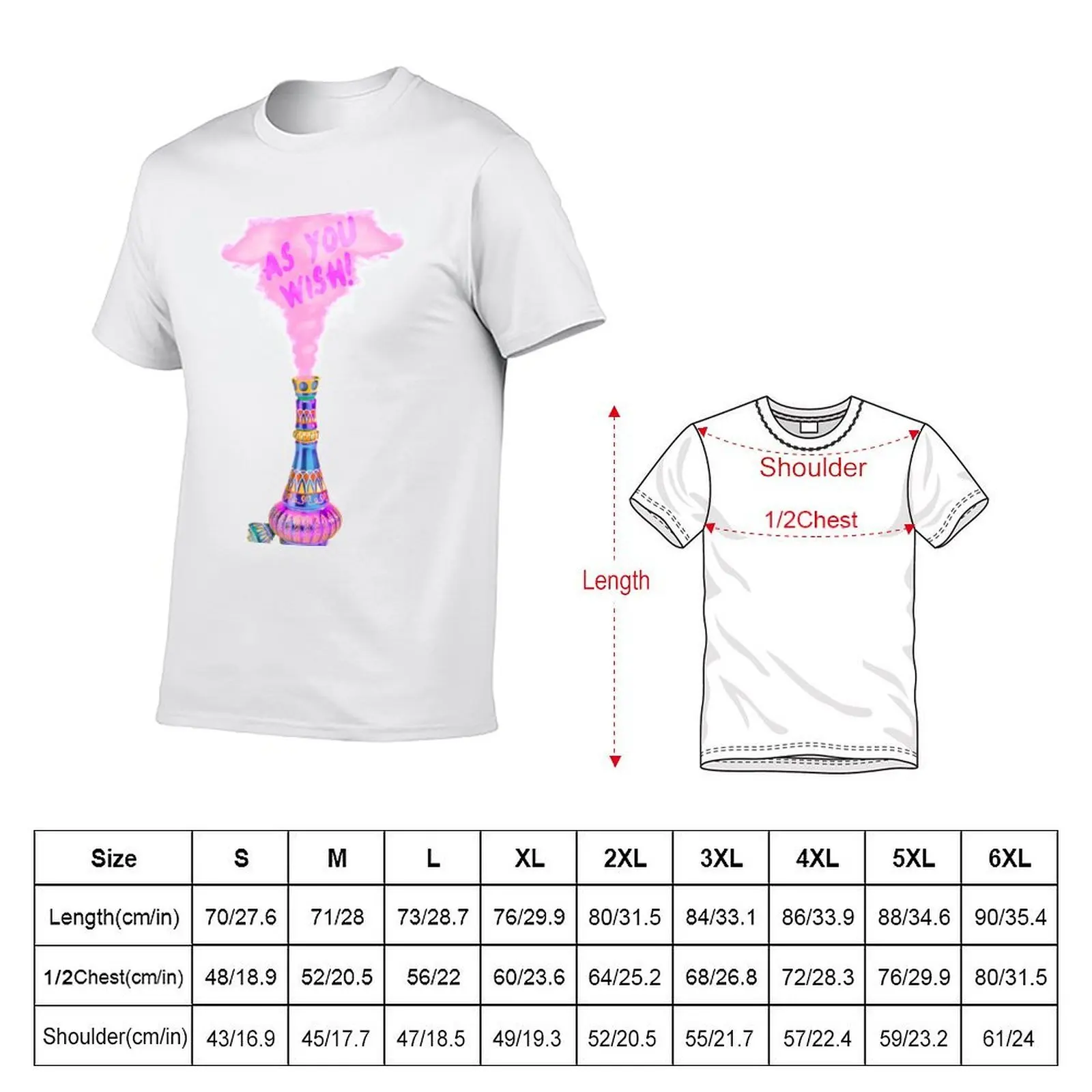 Genie Bottle - As You Wish T-Shirt t shirts cotton 100% anime t shirts oversize T-Shirt
