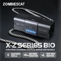 Zombiescat B10 -45dB ANC auriculares diseño de collar Bluetooth 5,4 auriculares Boost graves profundos con cancelación activa de ruido