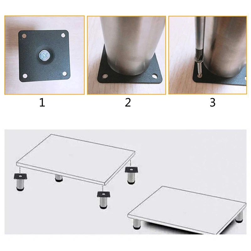 Adjustable Sofa Feet Furniture Replacement Legs for Table Bathroom Cabinet DIY