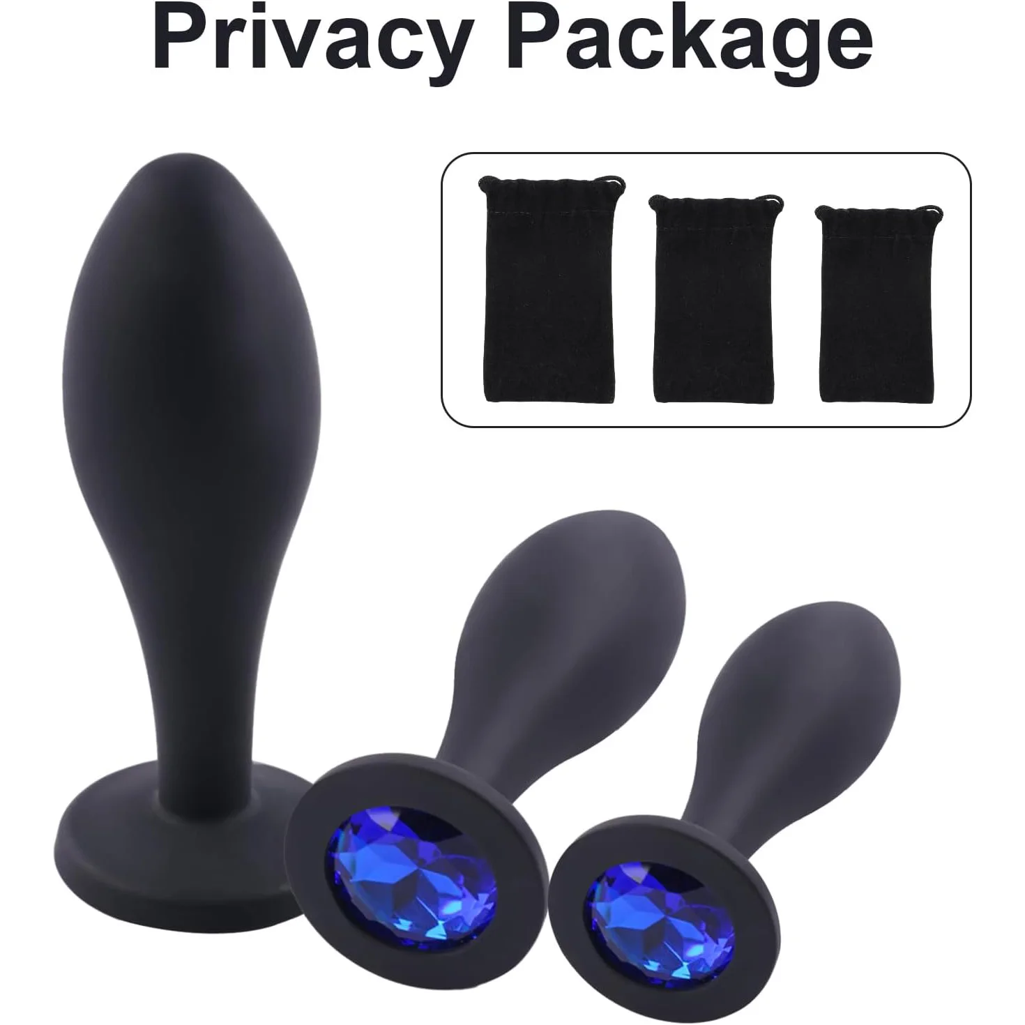 Anal Plug ผู้ใหญ่ Sex toy3PCS เครื่องประดับ Anal ชุดการฝึกอบรมผู้ใหญ่เกมเพศเกมตูดขนาดเล็กปลั๊กเหมาะสําหรับผู้เริ่มต้น Anal Plug