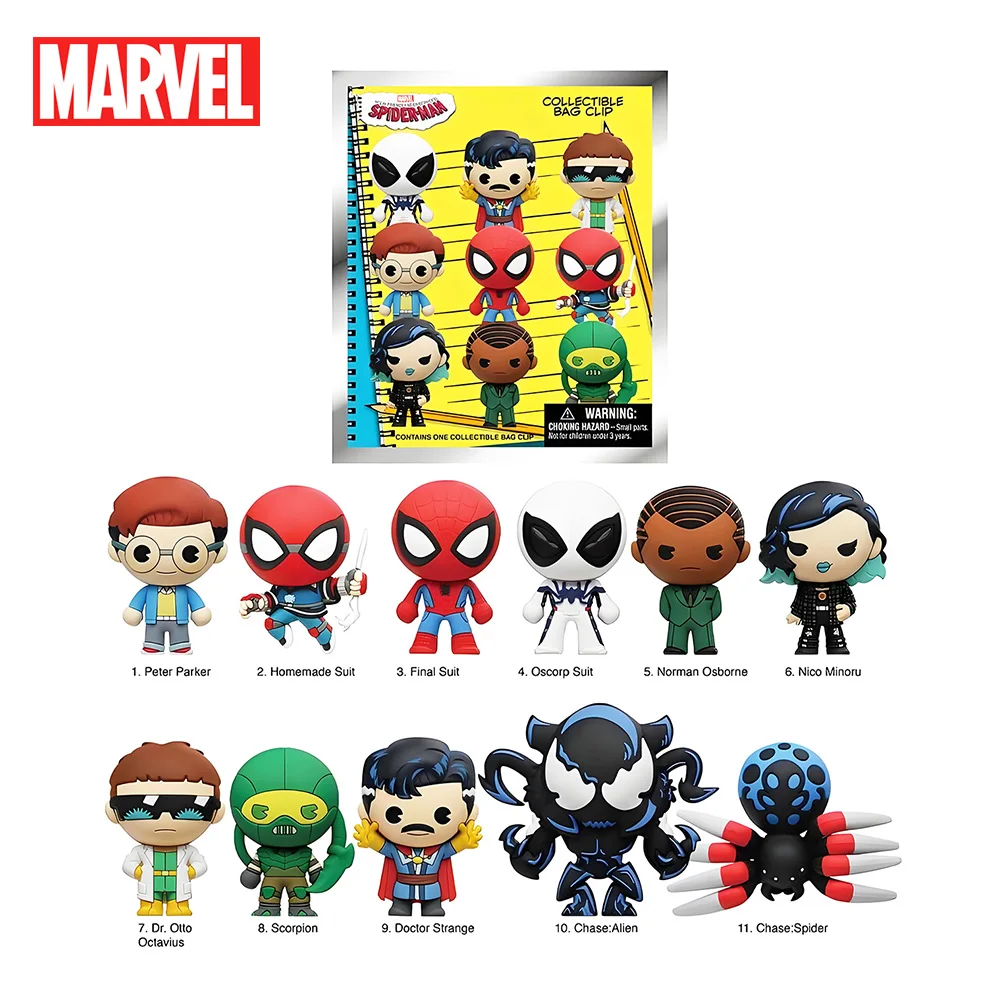 Spider-Man Officially Licensed Blind Box Collectible Bag Clip Spider-Man Gift Charms 1Pc Marvel