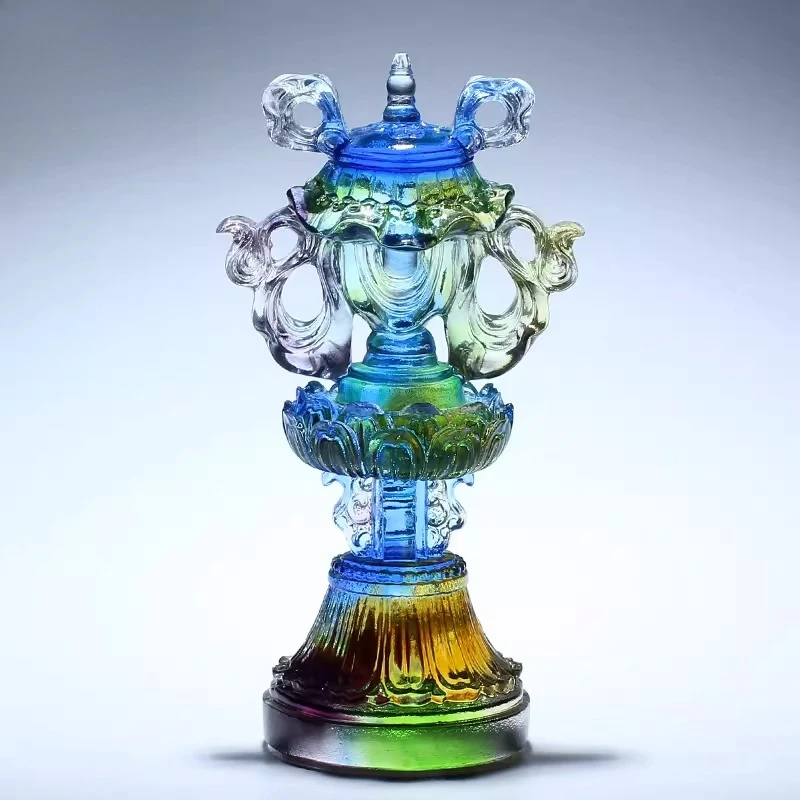 Eight auspicious ornaments, auspicious eight treasures, colorful Buddhist utensils, home Buddhist hall decorations, offering