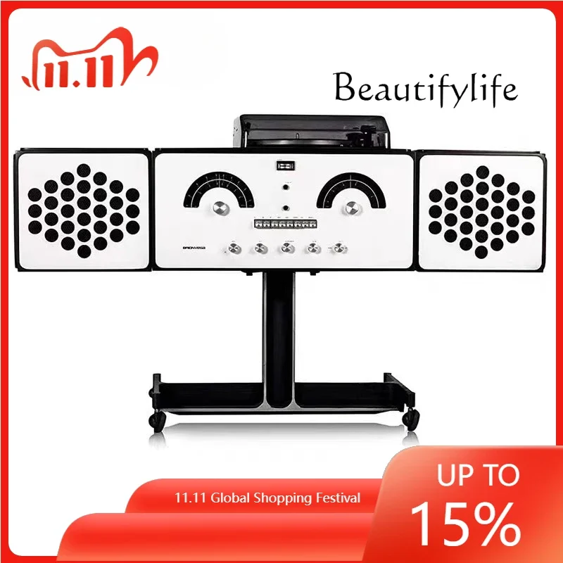 Q O33 Modern Cute Radio Locker Smiling Record Player Dining Side Cabinet Living Room Clothing Store Storage Cabinet