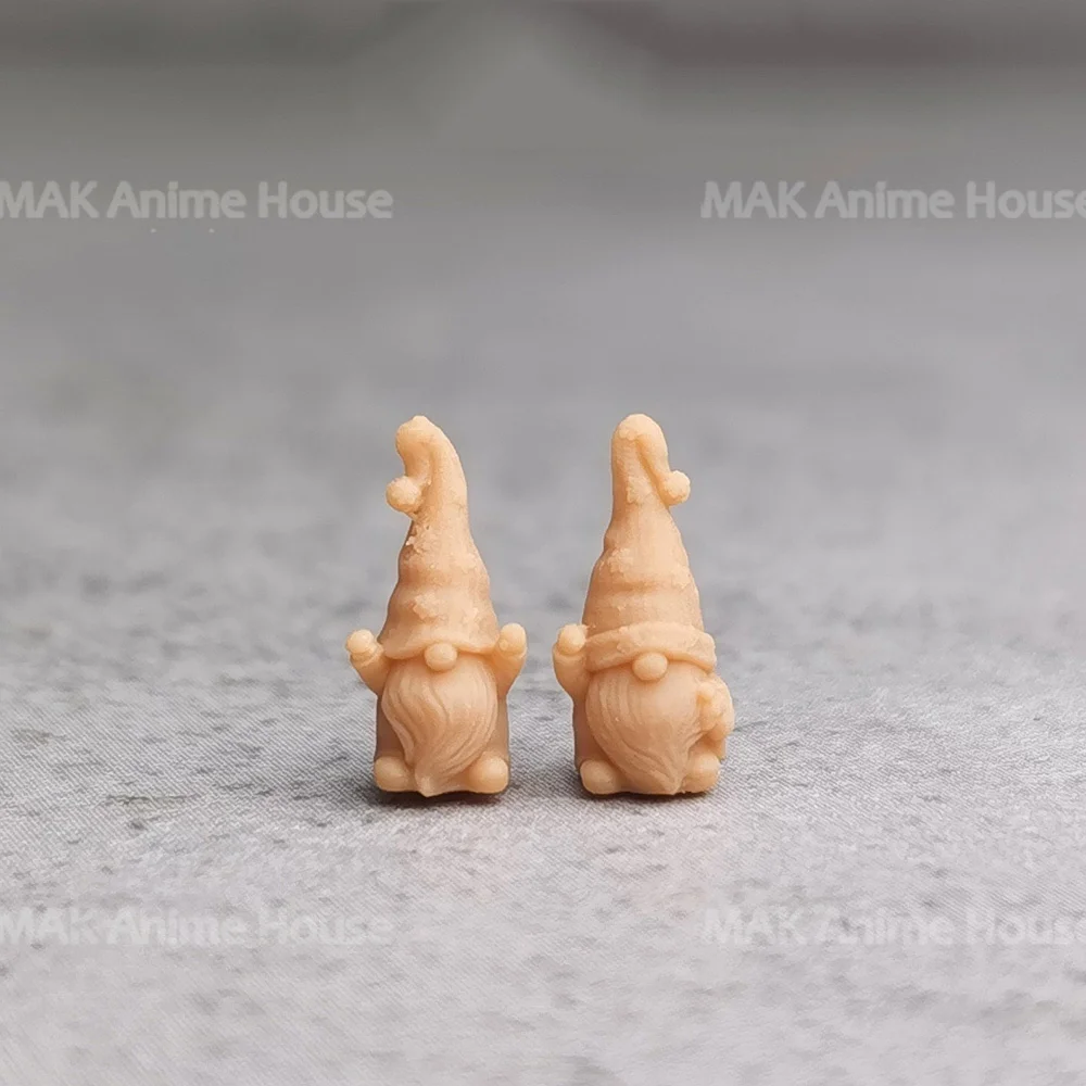 Miniatures Figures 1/64 1/43 Christmas Gift Tree Old Man Deer Elf Fireplace Unpainted Diorama Model Creative Garage Scene Dolls