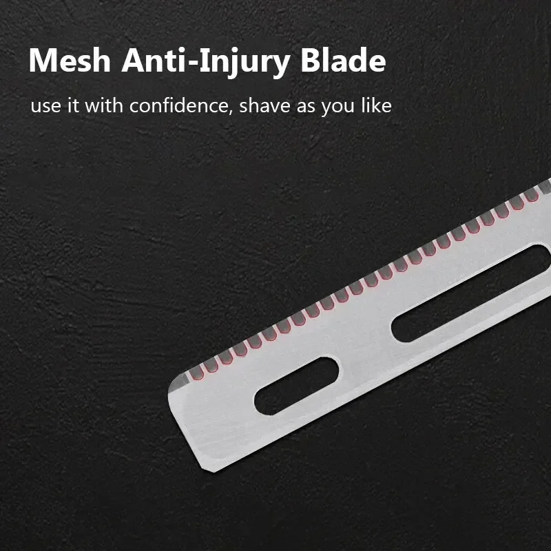 15 قطعة/صندوق الرجال الحلاقة شفرات حلاقة المهنية الحلاق الفولاذ المقاوم للصدأ استبدال جانب واحد ماكينة حلاقة شبكة سلامة الحلاقة السكاكين #4