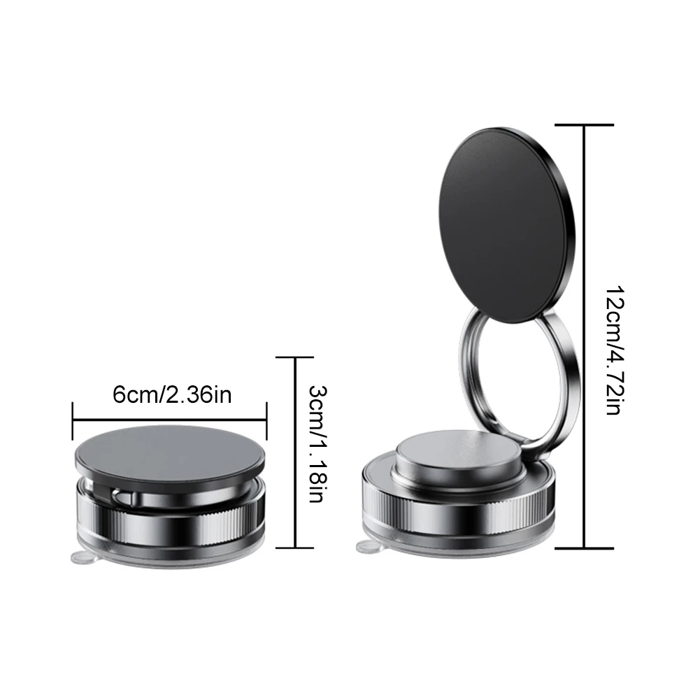 Magnetic Vacuum Car Phone Holder Rotatable Intelligent Car Mount Adjustable Magnetic Car Stable Holder for IPhone/Samsung/Xiaomi