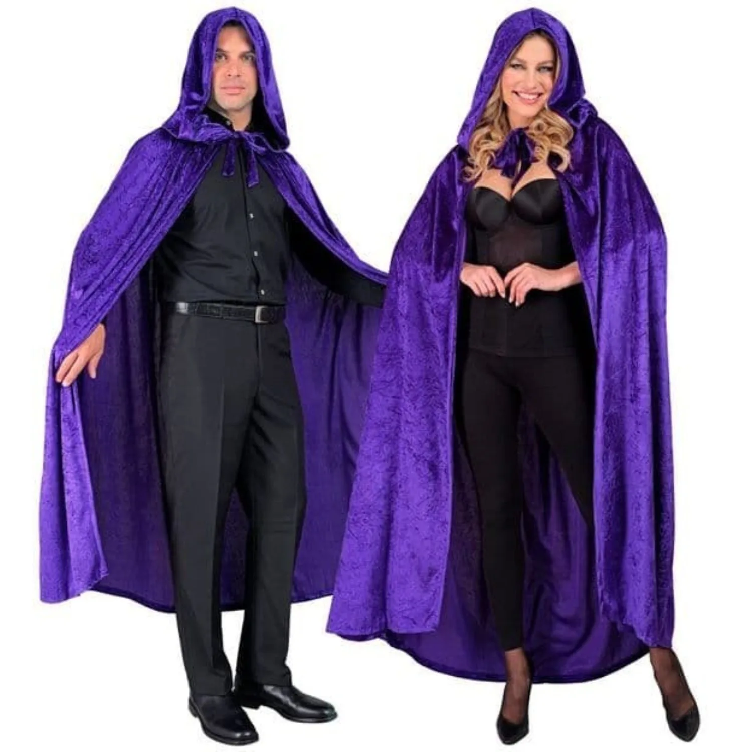 

Halloween Velvet Cape Large Swinging Role-playing Cosplay Men's Hooded Cloak Unisex Stage Costume Traditional Chinese...