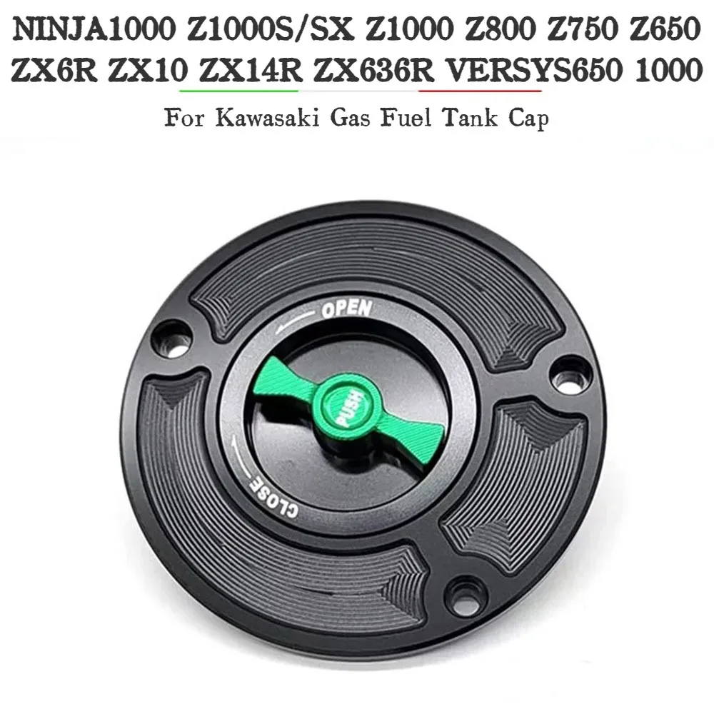 Motorcycle Fuel Tank Cap Cover For Kawasaki NINJA1000 Z1000S/SX Z1000 Z800 Z750 Z650 ZX6R ZX10 ZX14R ZX636R VERSYS650 1000