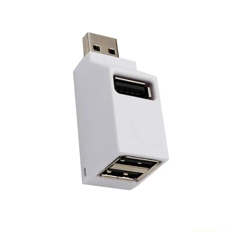 Portable USB Splitter 3 Port USB2.0 Hubs Adapter for Laptop Car Tablet Air and More