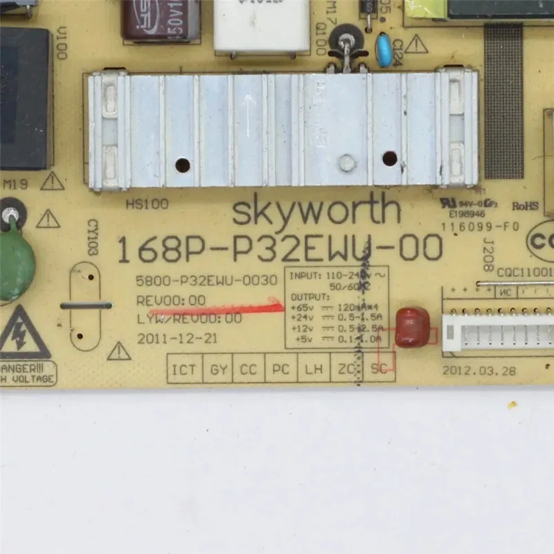 168P-P32EWU-00 5800-P32EWU-0030 Original Power Supply Board For Skyworth Power Supply Card Professional Test Board Power Card