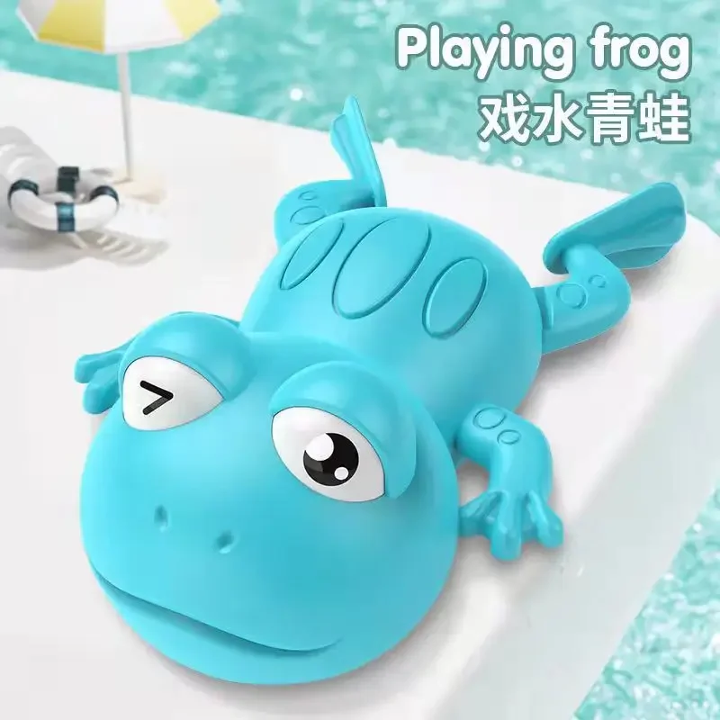 Baby Bath Toys Spray Water Shower Little Frog Animal Shape Foam Floating Kids Early Educational Swimming Water Clockwork Toy