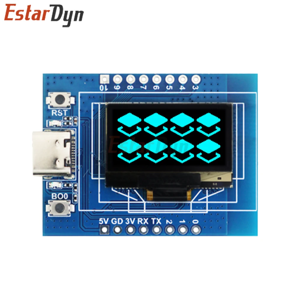 ESP32-C3 IoT Board 0.96 Inci Layar OLED WiFi Bluetooth Antena Keramik Modul Mikrokontroler untuk Rumah Pintar Arduino ESP32-C3