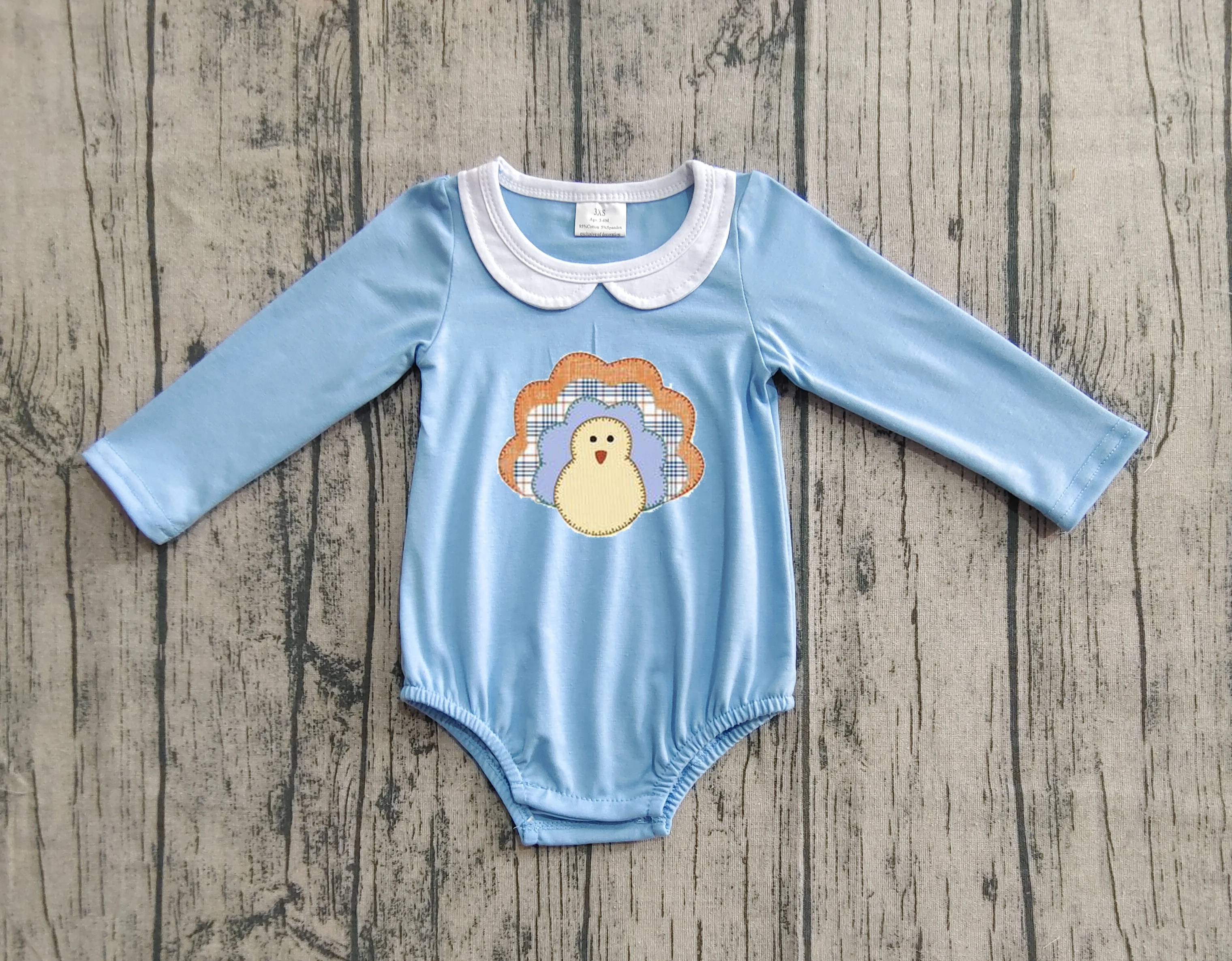 

7,02 LR2261 оптовая продажа, комбинезон для маленьких девочек с пузырьками, детский цельный комбинезон для новорожденных, одежда на День Благодарения для малышей