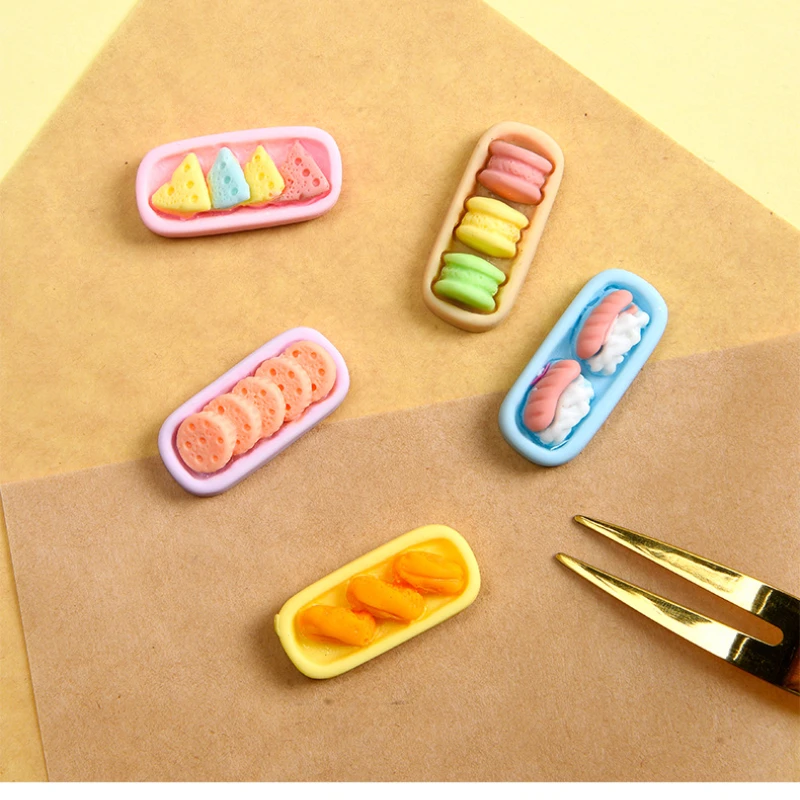 10pcs Sushi Salmon Statue Resin Food Cabochon Flatback Embellishments Refrigerator Material Scrapbooking For Hair Bow Clip Decor