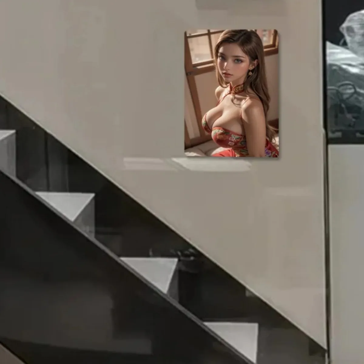 خمر جدار معدني الفن 8x12 بوصة الأزهار الطوب الملمس الرجعية ديكور المنزل هدية #5