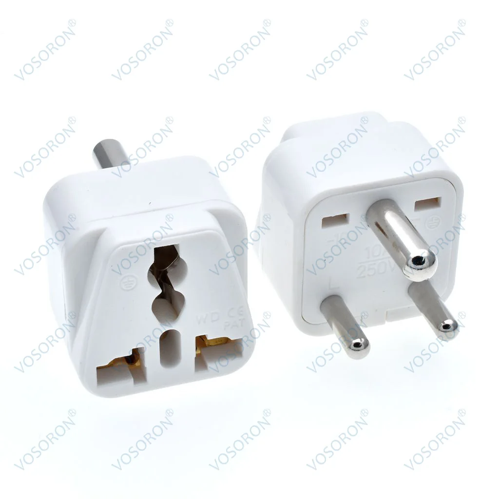 Small South Africa Converter (Type D), AU UK US EU To South Africa/India/Russia/Sri Lanka Travel Plug AC Power Outlet Adapter
