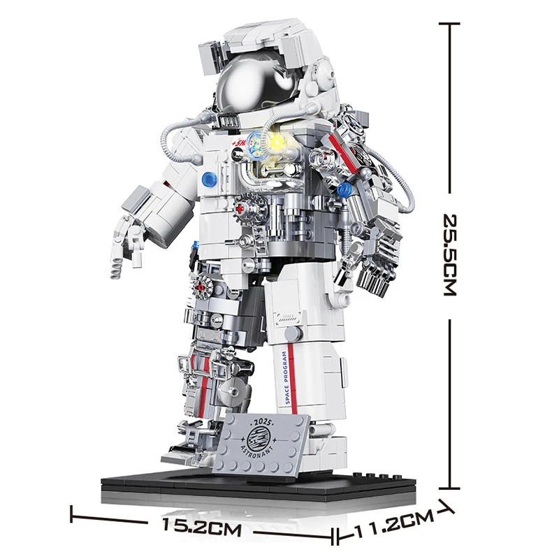 Creative Space Mechanical Astronaut Figures Model Building Blocks City Spaceman Bricks Ornament MOC Toys For Children Adult Gift