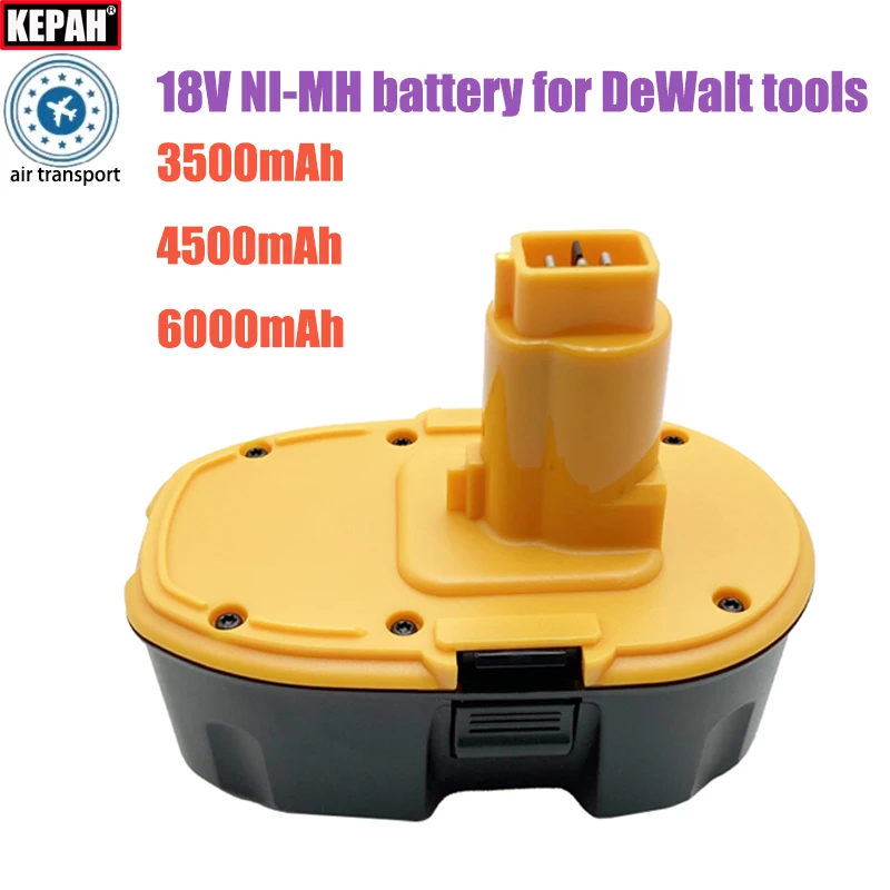 Powtree 18V 3500mAh 4500mAh 6000mAh Ni-MH Power Tool For Dewalt DC9096 DE9039 DE9095 DW9098 DE9503 DW9096 Replacement Battery