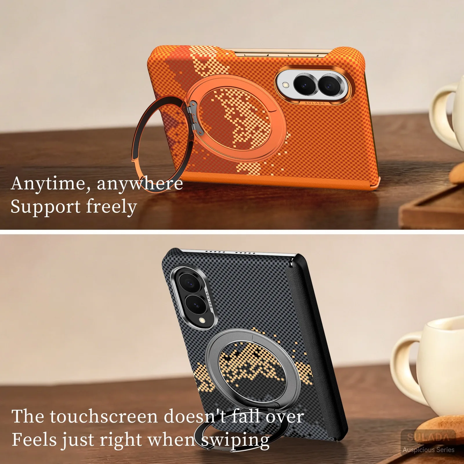 Luxury Business Magnetic Textured Skin-Feel Case for Samsung Z Fold 8 Wide Shockproof for Magsafe ultra-thin Protector Cover
