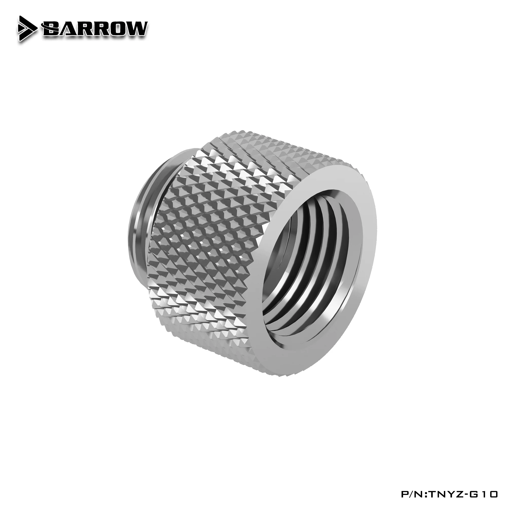 BARROW (przedłużenie 10 mm) Złączka G1/4'' M do F Przedłużenie Adapter podłączający męski na żeński Zwiększenie długości 10 mm Złącze Układ chłodzenia