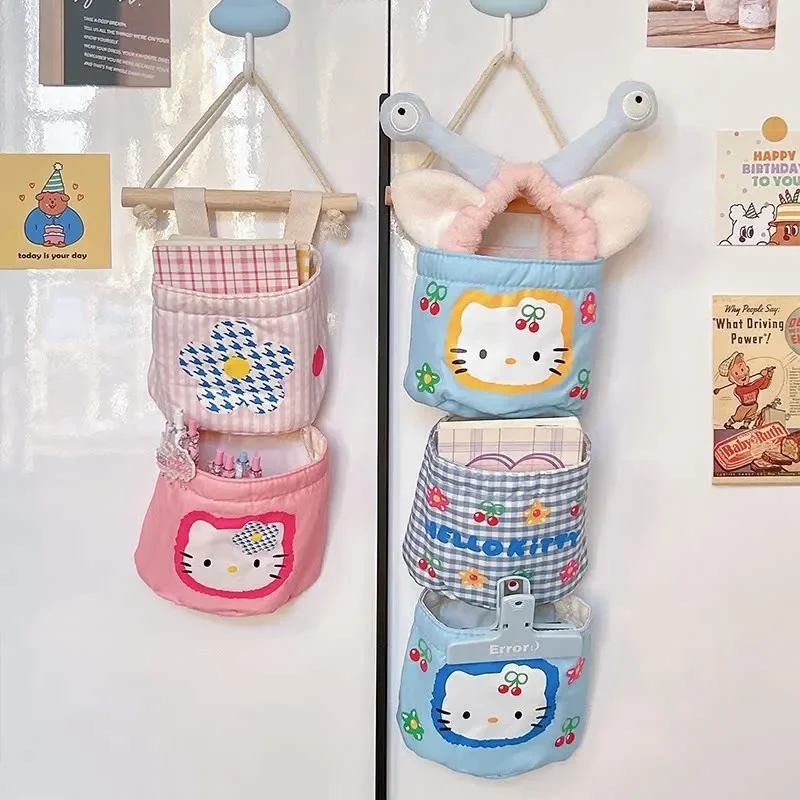 

Cartoon Cat Multifunction Storage Organizers Socks Underwear Storage Bag Wall-mounted Fabric Baskets for Bedroom Toy Basket New