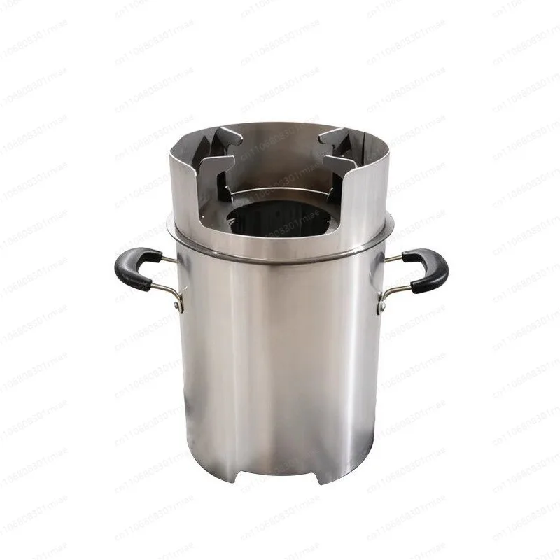 New product outdoor household wood stove large wind smokeless gasifier speed regulation power bank blower vaporizer furnace
