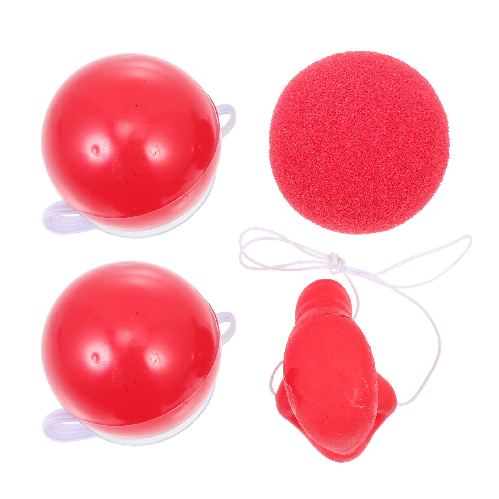 

4Pcs Durable Red Sponge Clown Nose Cosplay Party Costume Accessory Halloween Christmas Clown Nose for Masquerade
