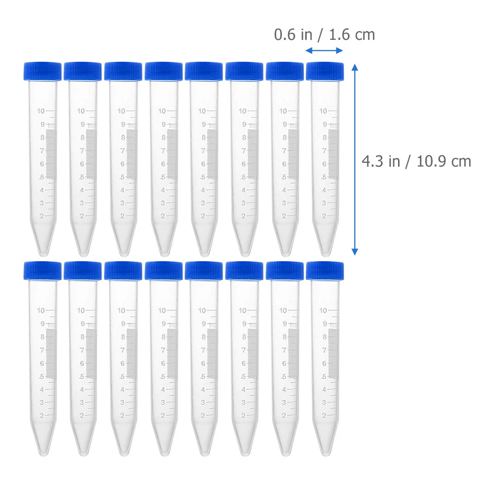 30Pcs Conical Centrifuge Tubes 10Ml Graduated Test Container for Biochemistry Blood Analysis Anticoagulant Sample Use