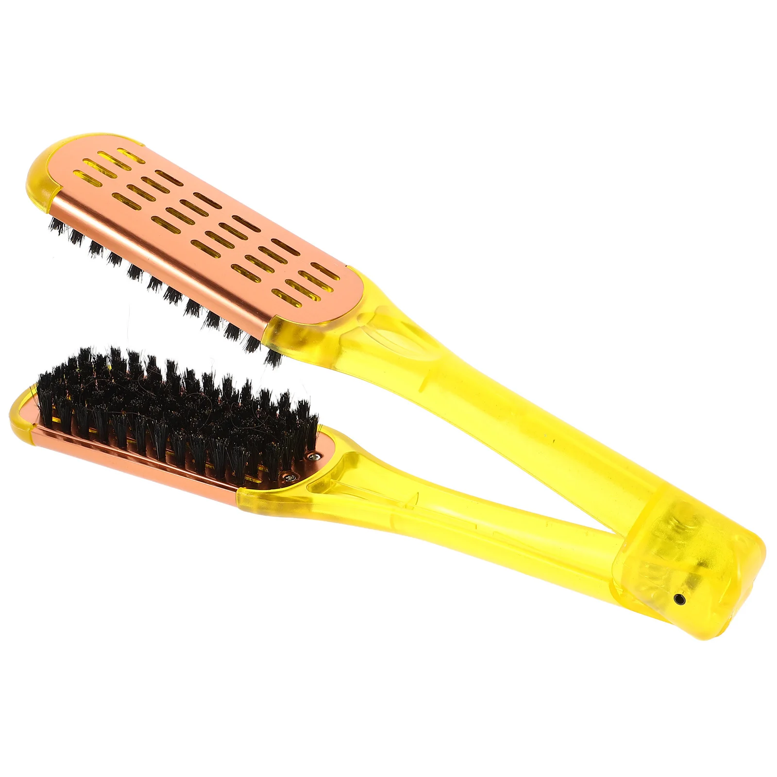 

Выпрямитель для волос, расческа, складная двухсторонняя щетка из алюминиевого сплава с матовой отделкой, дорожный инструмент для волос, гладкое выпрямление