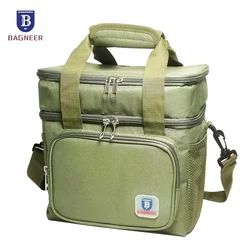 Portable Thermal Lunch Bag Picnic Food Cooler Bags Insulated Case Durable Waterproof Office Lunchbag Shoulder Strap Cooling Box