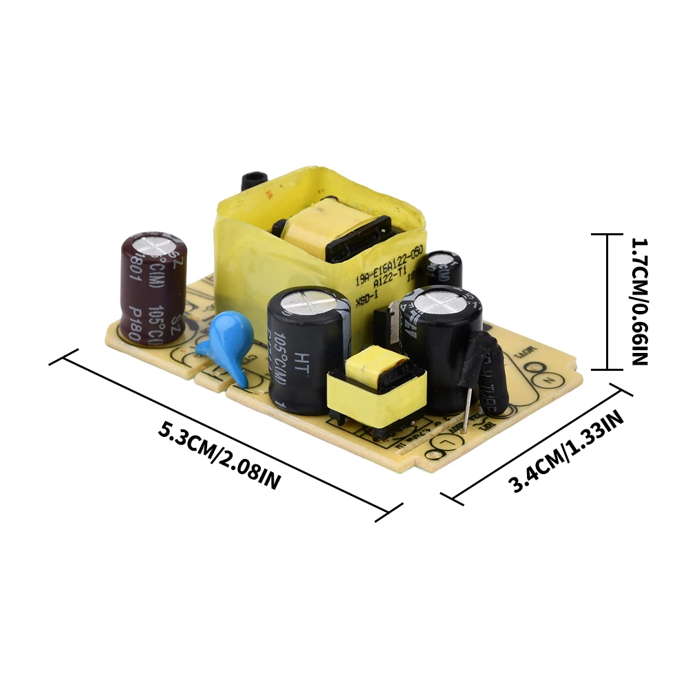 لوحة محول التيار الكهربائي ، وحدة تزويد الطاقة ، AC av V إلى 5V DC ، 5V ، 2A ، 12V ، 1A