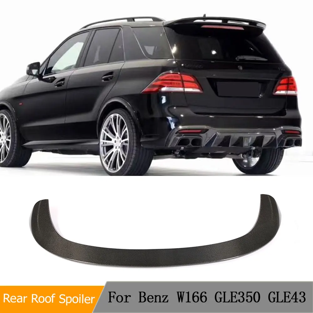 Car Rear Roof Spoiler For Mercedes Benz GLE Class GLE350 GLE400 GLE500 GLE63 AMG 2015-2018 Carbon Fiber Rear Trunk Spoiler Wing