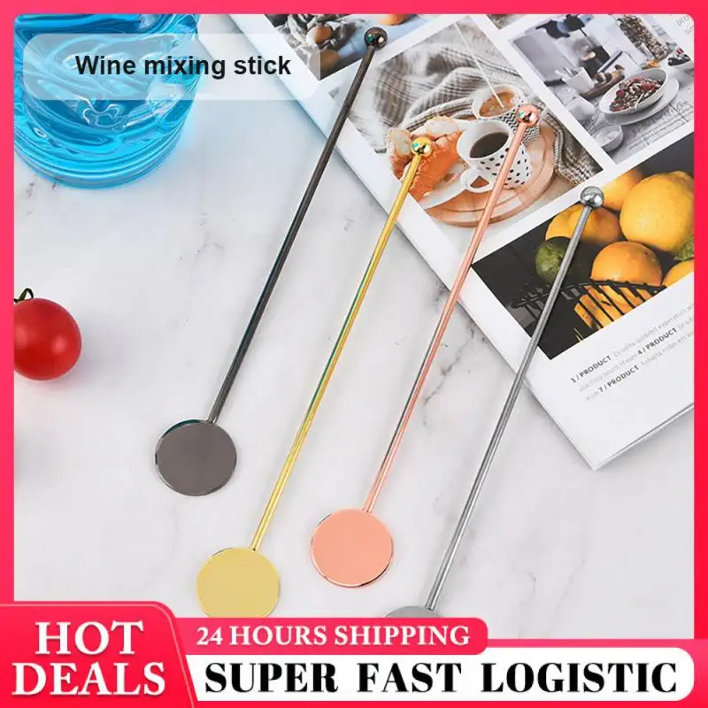 Stirrer Durability Multicoloured Cocktail Picks Stick Drink Stirrers Bar Tools Fancy 304 Stainless Steel Stirring Sticks