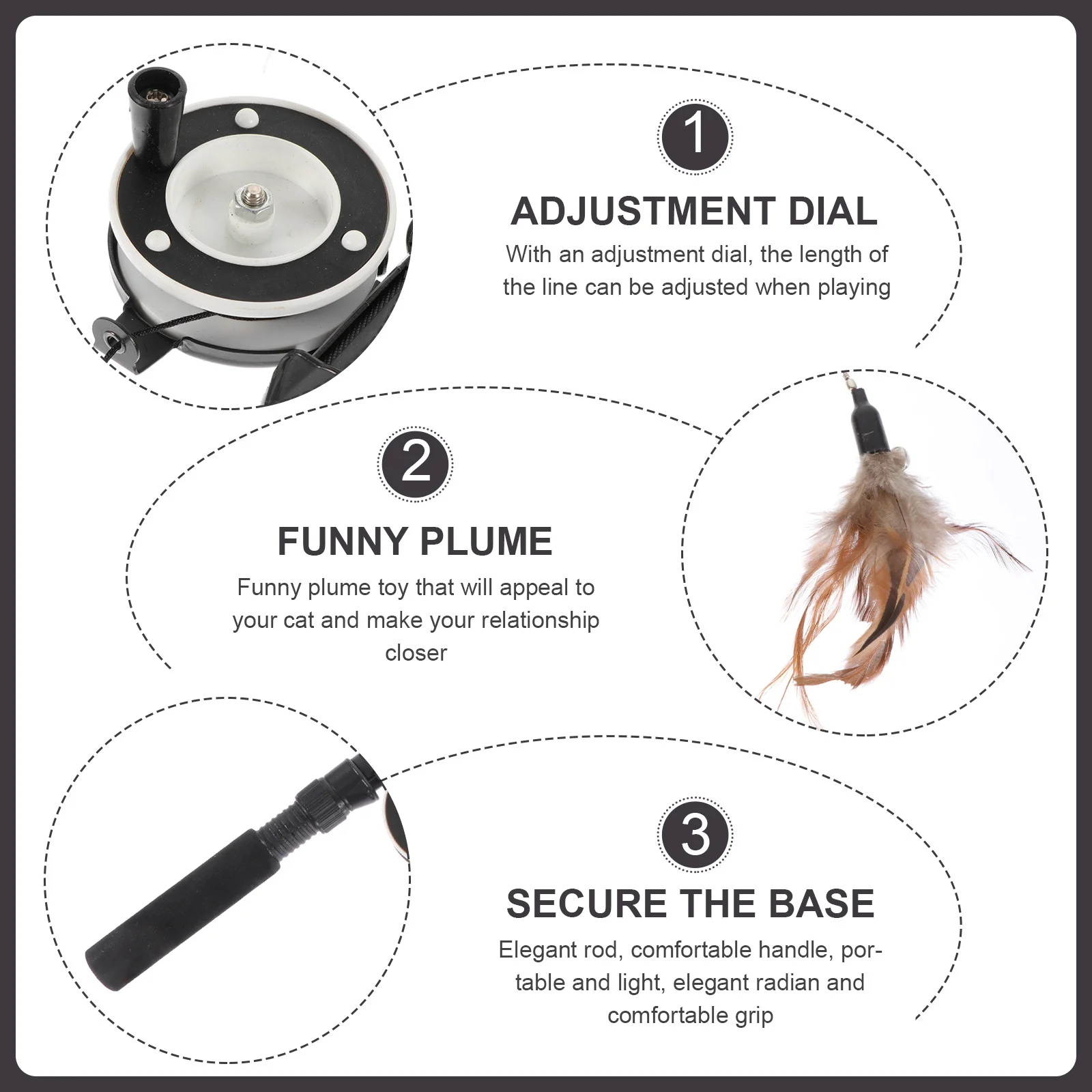 

Rod Wand Durable Interactive Retractable Teaser Stick Play Tool For Cat Teaser Cats Cat Pet Supplies