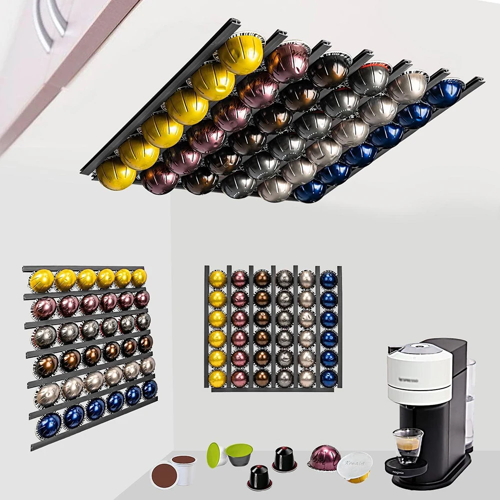 10PCS Coffee Pod Adhesive Holder Strips Set Easy Installation Stable Durable Bracket For Nespressos