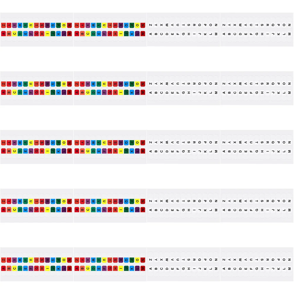 20 feuilles d'index de l'alphabet, petites onglets collants colorés, bloc-notes, marqueurs de Page, Guides de fichiers, drapeaux de livres, onglets collants pour annotation de Notes