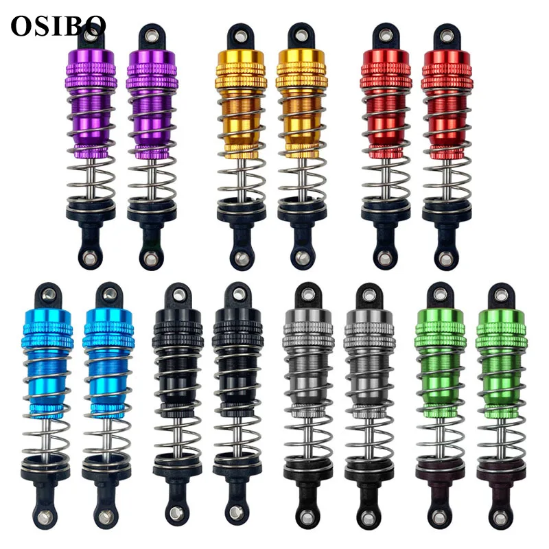 Alumínio Metal Oil Filled Shock Absorber, dianteiro e traseiro para 1/14 WLtoy 144001 e 1316 RC Car Crawler, caminhão de curto curso, parte de atualização, 2 pcs