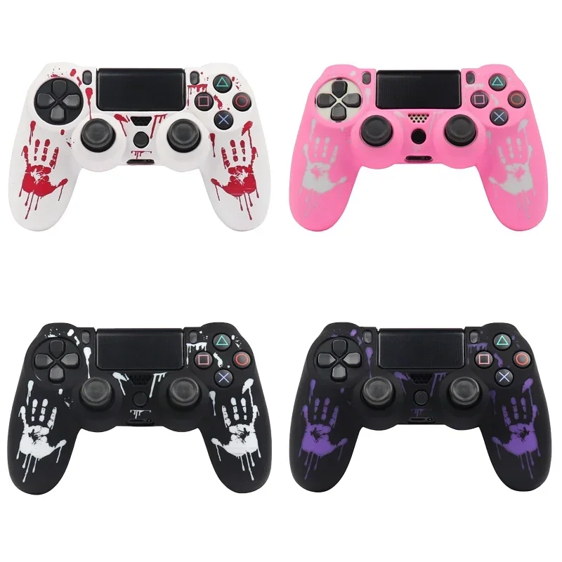 Protective Silicone Soft Control Cases For PlayStation 4 Controller Skin Cover Joystick Accessories for PS4 Gamepad Case