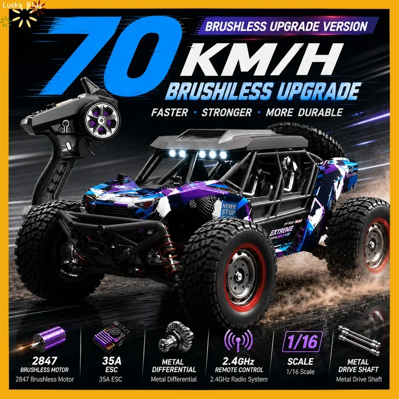 2026 Scy 16106pro 1/16 Full Scale 75km/H Brushless Rc Off-Road Vehicle 2.4g 4wd Drift Toy Boy Party Gift Christmas Boy Gift