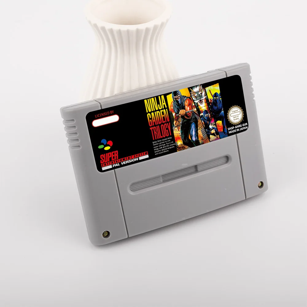 Ninja Gaiden Trilogy  Action Game for SNES 16 Bit Game Card for EUR PAL Version SNES video Game Console FOR Nintendo