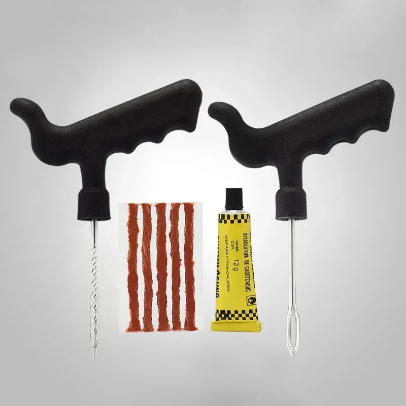 5-50 قطعة مجموعة أدوات إصلاح إطارات السيارة مع شرائط مطاطية إطارات دون أنابيب ثقب دراجة نارية شاحنة فراغ أداة إصلاح الإطارات